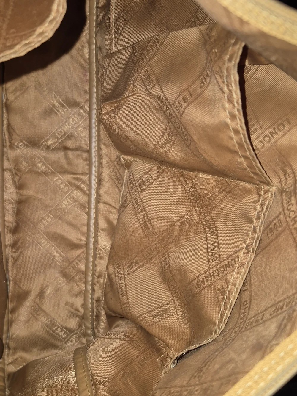 Longchamp Vintage Luxury pebbled& Smooth Leather. InteriorCode.#518042 BKQ.